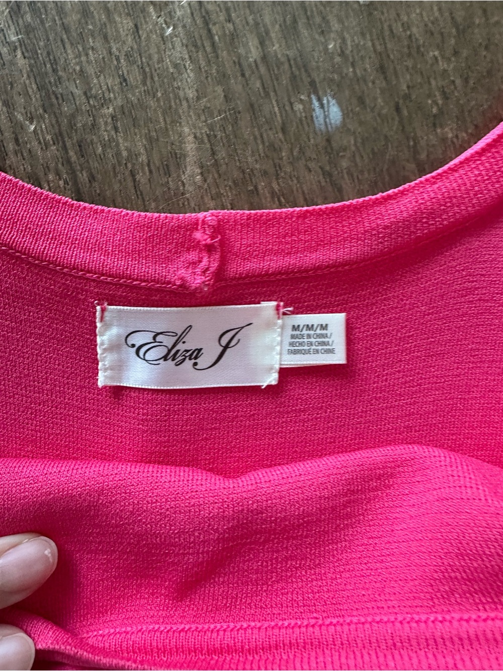 Eliza J Hot Pink Ruffle-Trim Fit & Flare Knit Dress - Picture 4 of 8